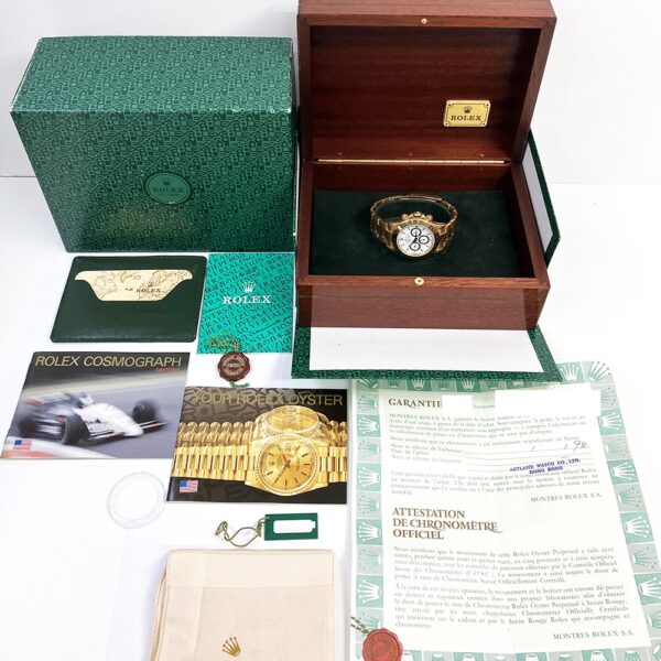 Rolex Daytona Yellow Gold White Dial 16528 Bracelet