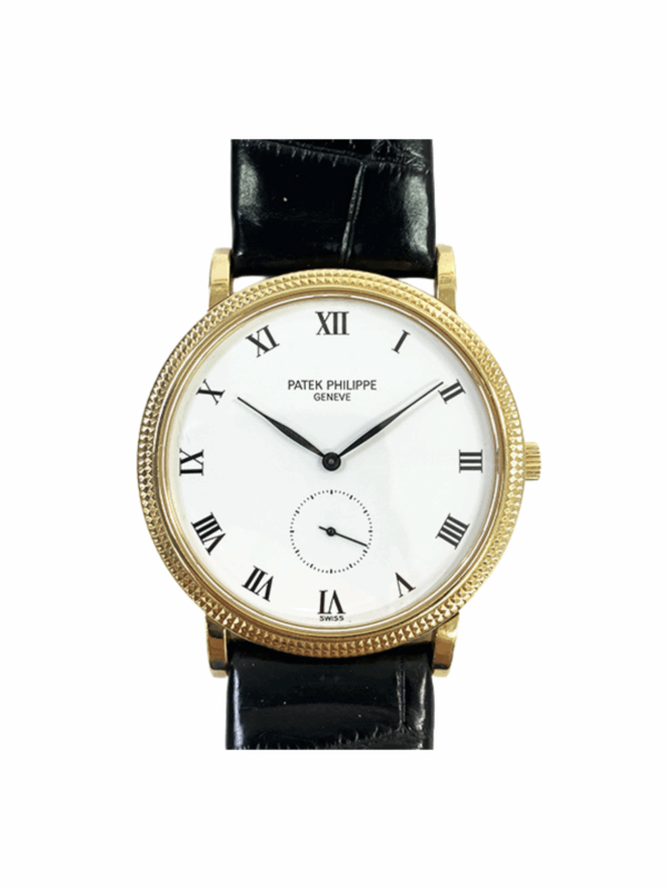 Patek Philippe Calatrava Yellow Gold White Roman Dial 3919J-001