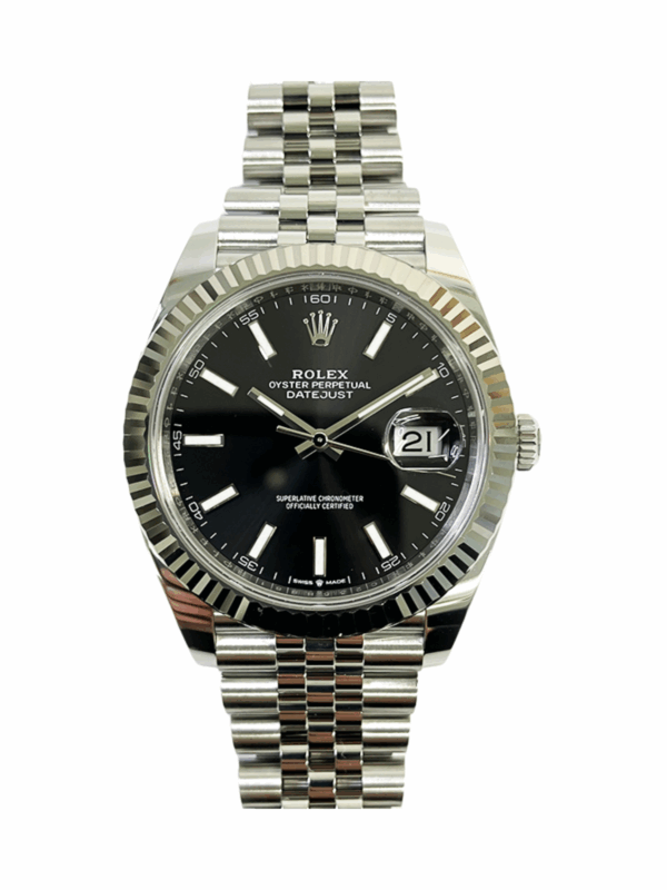 Rolex Datejust 41 Jubilee Steel Black Dial 126334 Bracelet