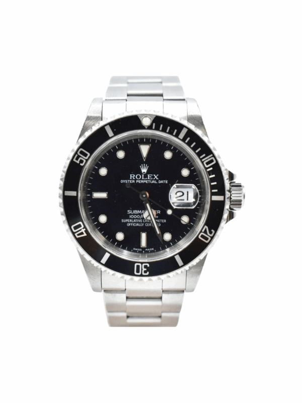 Rolex Submariner Date Stainless Steel Black Dial 16610 Bracelet