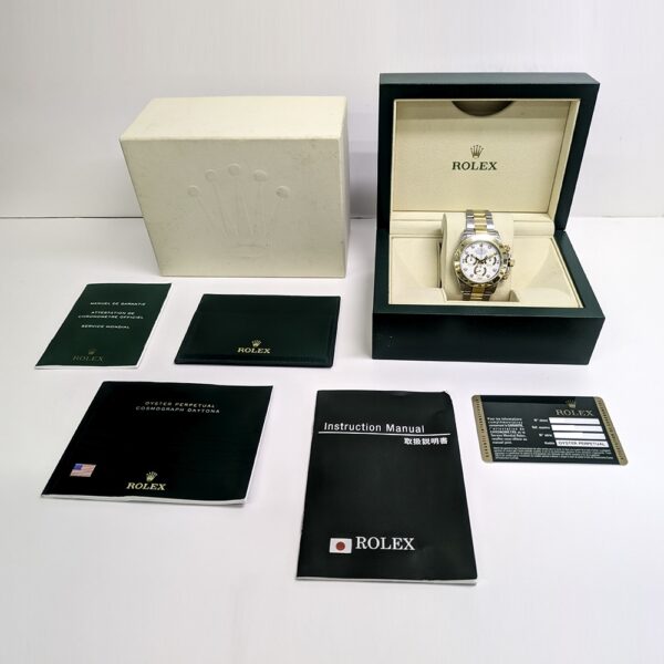 Rolex Daytona Gold/Steel White Diamond Dial 116523 Bracelet