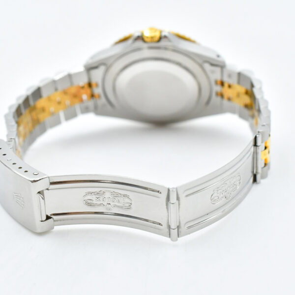 Rolex GMT-Master II Two-Tone Yellow Gold Steel Black Dial 16713 Bracelet