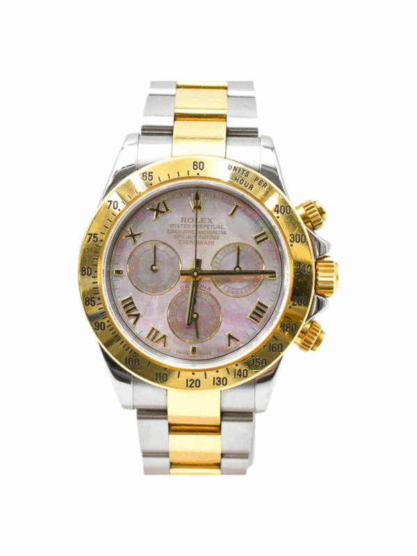 Rolex Daytona Two-Tone Yellow Gold Steel MOP Dial 116523NR Bracelet