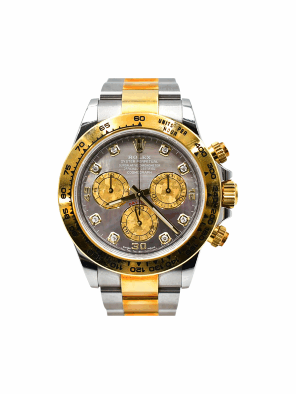 Rolex Daytona Gold/Steel Black Mother of Pearl Dial 116503