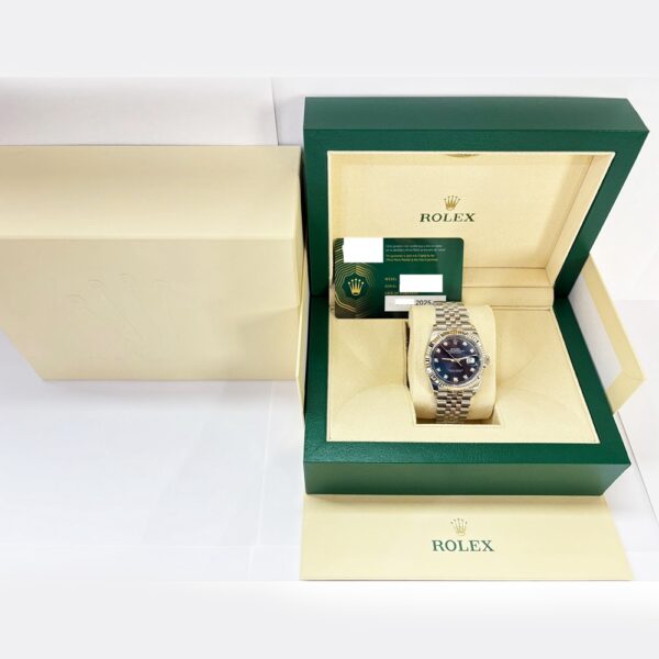 Rolex Datejust 36 Steel and White Gold Blue Diamond Dial 126234