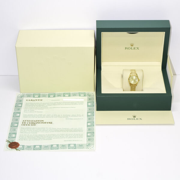 Rolex Lady-Datejust Yellow Gold Champagne Diamond Dial 69178