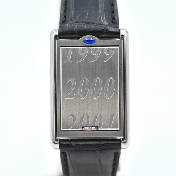 Cartier Tank Basculante Stainless Steel White Roman Dial W1014558