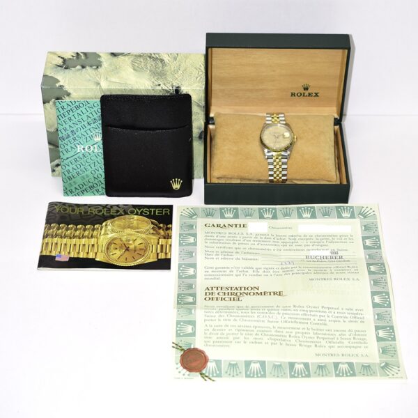 Rolex Datejust 36 Two-Tone Champagne Roman Dial 16233 Bracelet