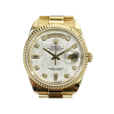 Rolex Day-Date 36 Yellow Gold Meteorite Diamond Dial 118238