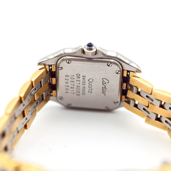 Cartier Panthere Yellow Gold and Steel White Roman Dial W25029B8