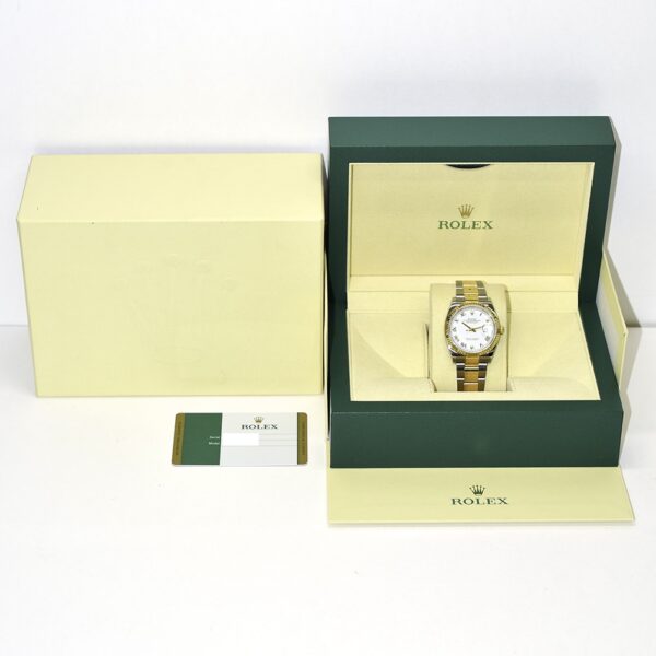 Rolex Datejust 36 Yellow Gold and Steel White Roman Dial 126233