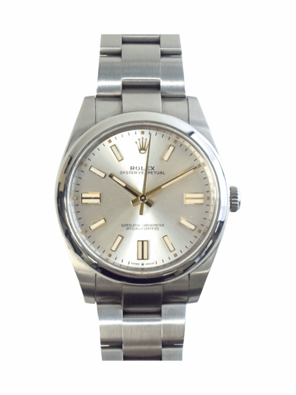 Rolex Oyster Perpetual 41 Stainless Steel Silver Dial 124300 Bracelet