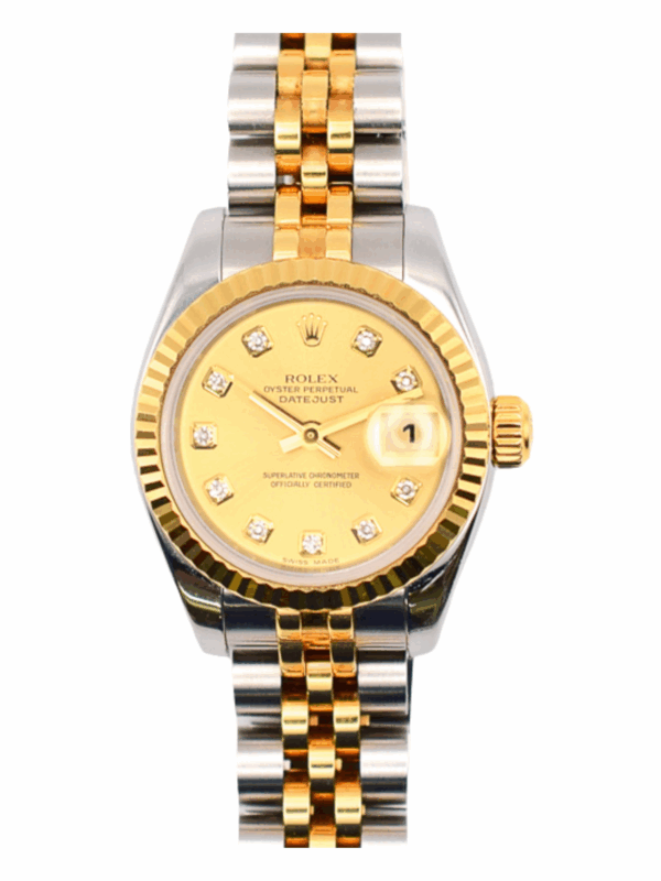 Rolex Lady-Datejust Champagne Diamond Dial 179173 Bracelet