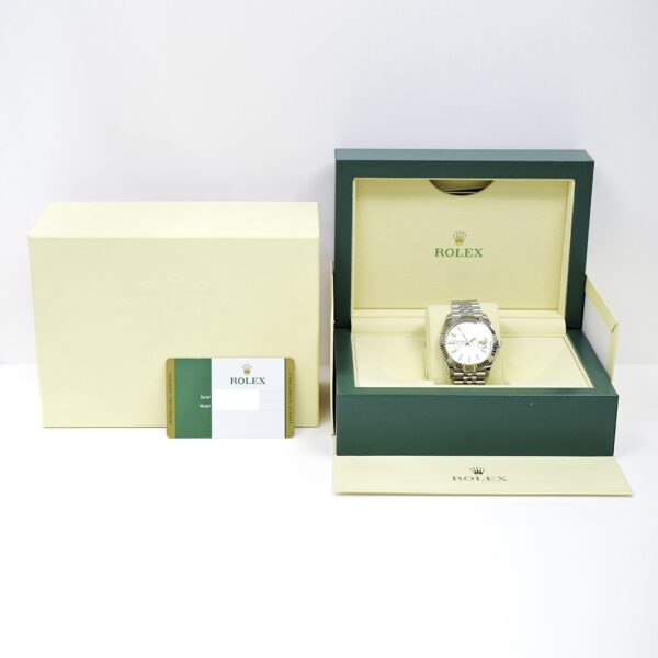 Rolex Datejust 41 White Gold and Steel Silver Stick Dial 126334