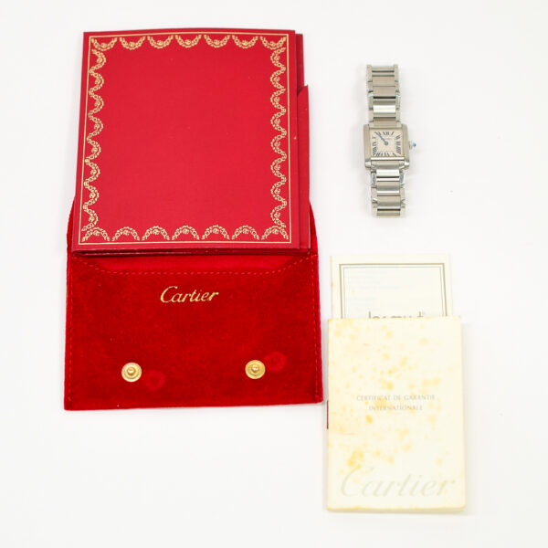 Cartier Tank Française Steel White Roman Dial W51008Q3 Bracelet
