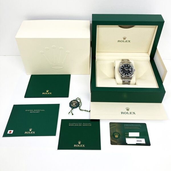 Rolex Datejust 41 White Gold and Steel Black Diamond Dial 126334