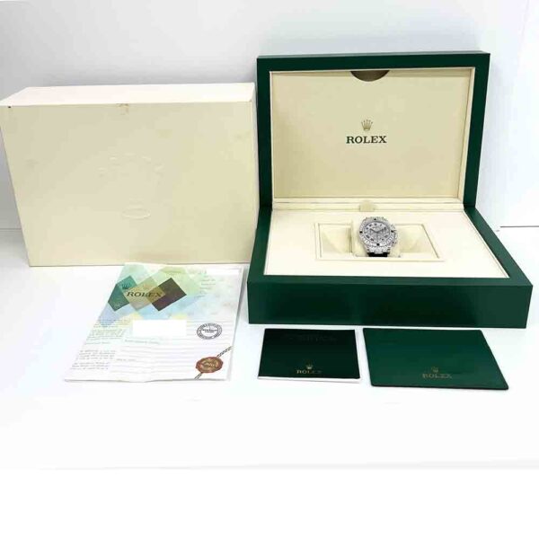 Rolex Daytona White Gold Baguette Diamonds Bezel Roman Pave Diamond Dial 116599 4RU ZER