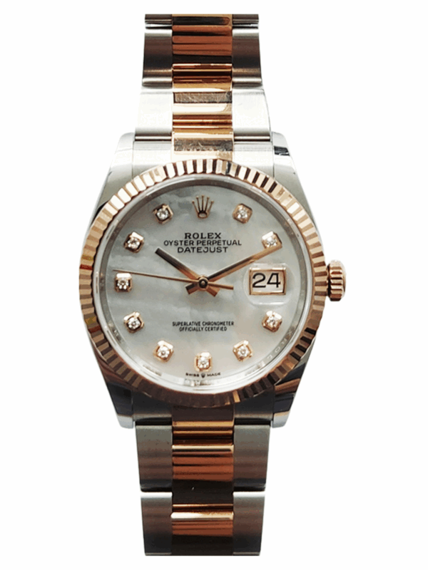 Rolex Datejust 36 Two-Tone White MOP Diamond Dial 126231 Bracelet