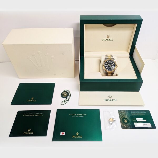 Rolex Sky-Dweller Two-Tone Black Dial 326933 Bracelet