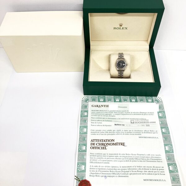 Rolex Lady-Datejust Stainless Steel Black Dial 79174 Bracelet