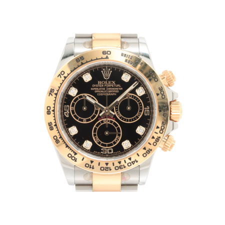 Rolex Daytona Stainless Steel and Yellow Gold Black Diamond Dial 116503G