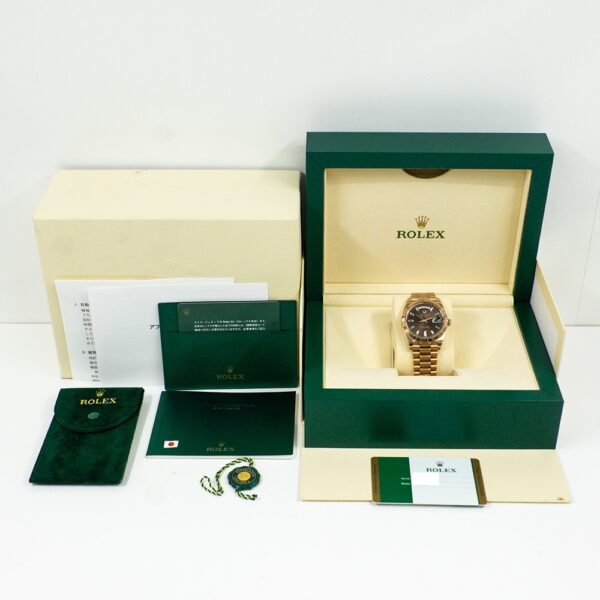 Rolex Day-Date 40 Rose Gold Chocolate Diamond Dial 228235