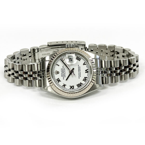Rolex Lady-Datejust Stainless Steel White Roman Dial 79174 Bracelet