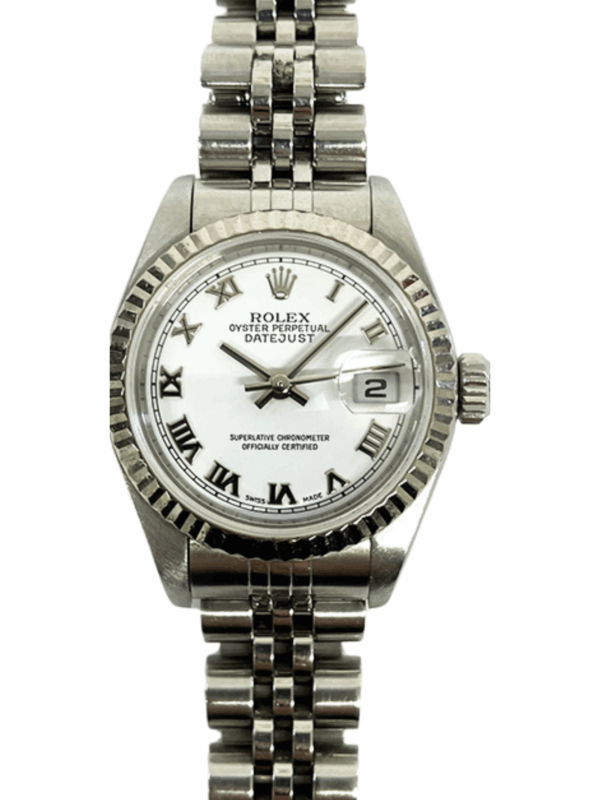 Rolex Lady-Datejust Stainless Steel White Roman Dial 79174 Bracelet