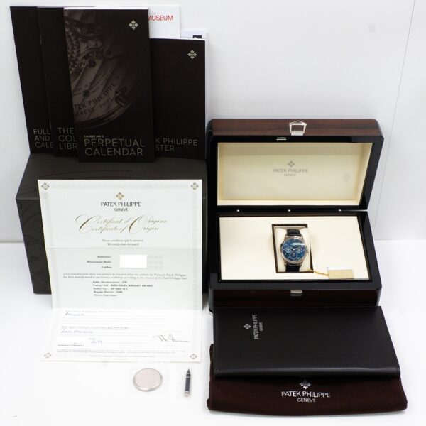 Patek Philippe Grand Complications Perpetual Calendar White Gold Blue Arabic Dial 5327G-001
