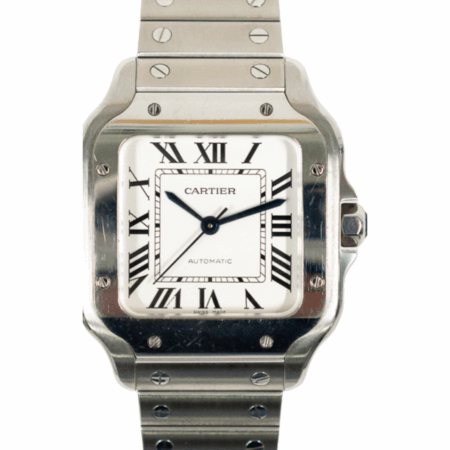 Cartier Santos De Cartier Steel White Roman Dial WSSA0010 Bracelet