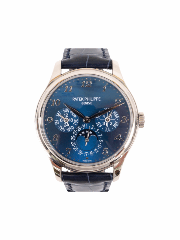 Patek Philippe Grand Complications Perpetual Calendar White Gold Blue Arabic Dial 5327G-001