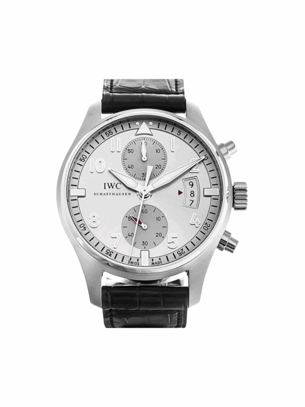 IWC Pilot Spitfire Chronograph Edition Steel Silver Dial IW387809 Bracelet