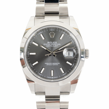Rolex Datejust 41 Stainless Steel Slate Dial 126300 Bracelet