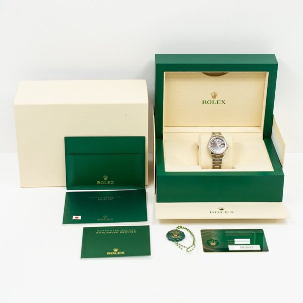 Rolex Lady-Datejust Steel Grey Diamond Dial 279384RBR Bracelet