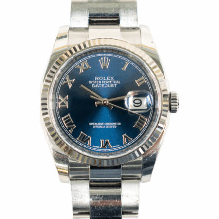 Rolex Datejust 36 Stainless Steel Blue Roman Dial 116234 Bracelet