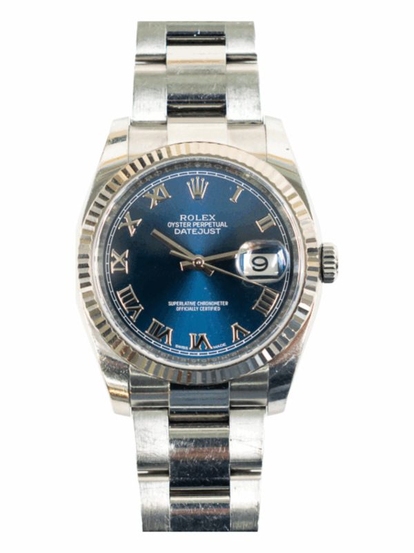 Rolex Datejust 36 Stainless Steel Blue Roman Dial 116234 Bracelet