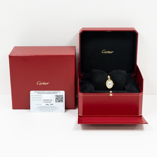 Cartier Baignoire Yellow Gold White Roman Dial WGBA0045 Bracelet