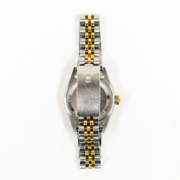 Rolex Lady-Datejust Gold Steel White Dial 79173 Bracelet