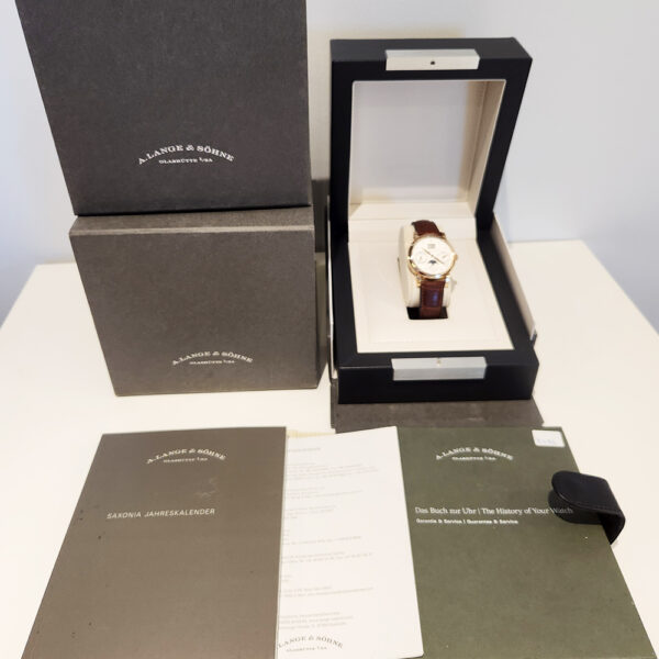 A. Lange & Söhne Saxonia Annual Calendar Silver Dial 330.032 Bracelet