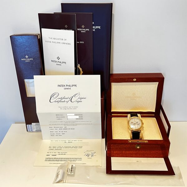 Patek Philippe Chronograph Rose Gold Silver Dial 5070R-001 Bracelet