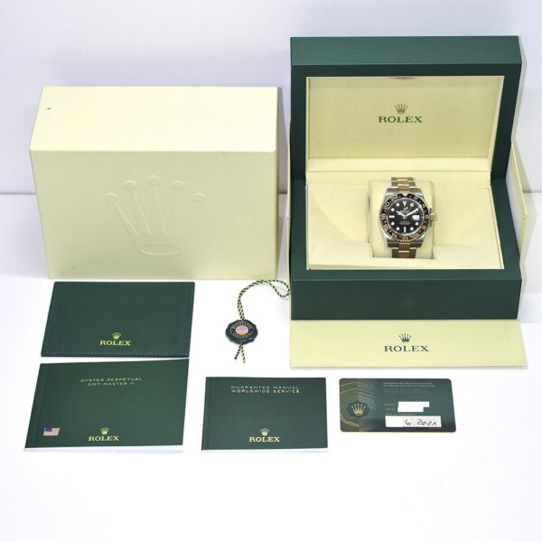 Rolex GMT-Master II Steel Rose Gold Root Beer Dial 126711CHNR Bracelet