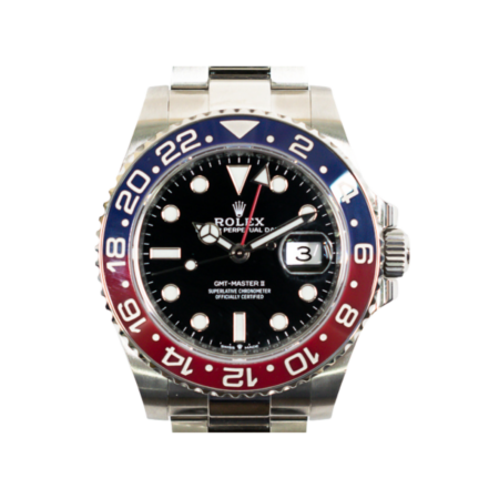 Rolex GMT-Master II Stainless Steel Pepsi Bezel Black Dial 126710BLRO