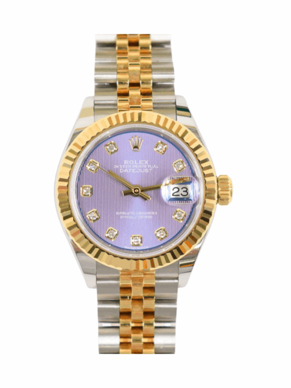 Rolex Lady-Datejust Two-Tone Lavender Diamond Dial 279173 Bracelet