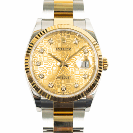 Rolex Datejust 36 Two-Tone Champagne Diamond Dial 126233 Bracelet