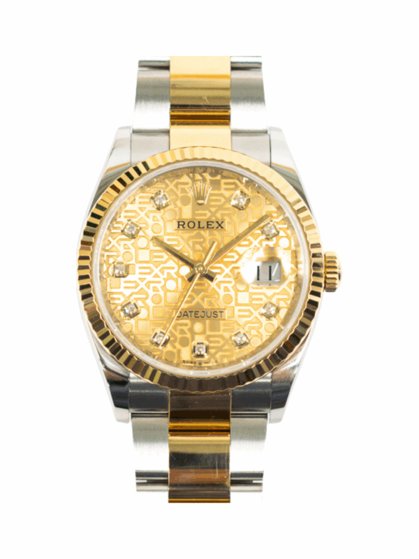 Rolex Datejust 36 Two-Tone Champagne Diamond Dial 126233 Bracelet