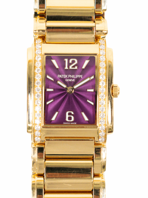 Patek Philippe Twenty~4 Rose Gold Purple Dial 4910/1201R-010 Bracelet