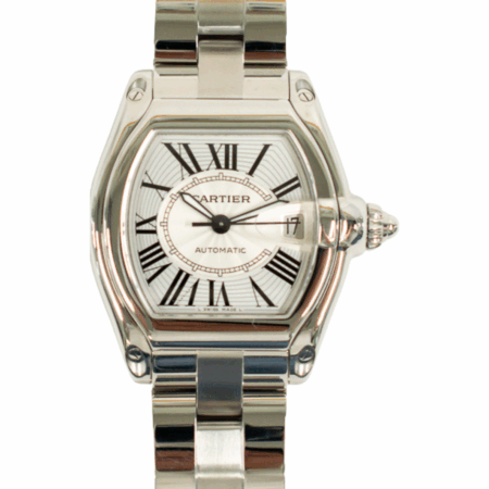 Cartier Roadster Stainless Steel White Roman Dial W62025V3