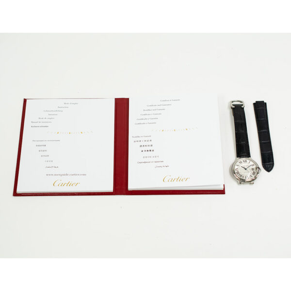 Cartier Ballon Bleu 36mm Steel Silver Roman Dial W69017Z4 Bracelet