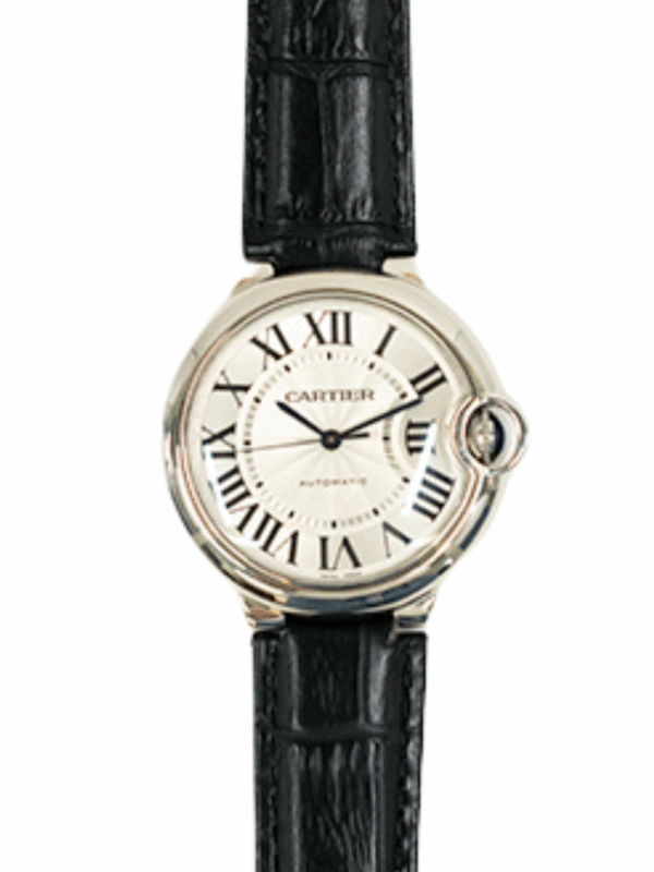 Cartier Ballon Bleu 36mm Steel Silver Roman Dial W69017Z4 Bracelet