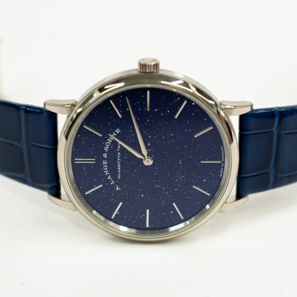 A. Lange & Söhne Saxonia Thin White Gold Blue Dial 205.086 Bracelet